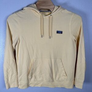 LL Bean Comfort Stretch Pique Hoodie‎ Pastel Butter Yellow Large Traditional Fit